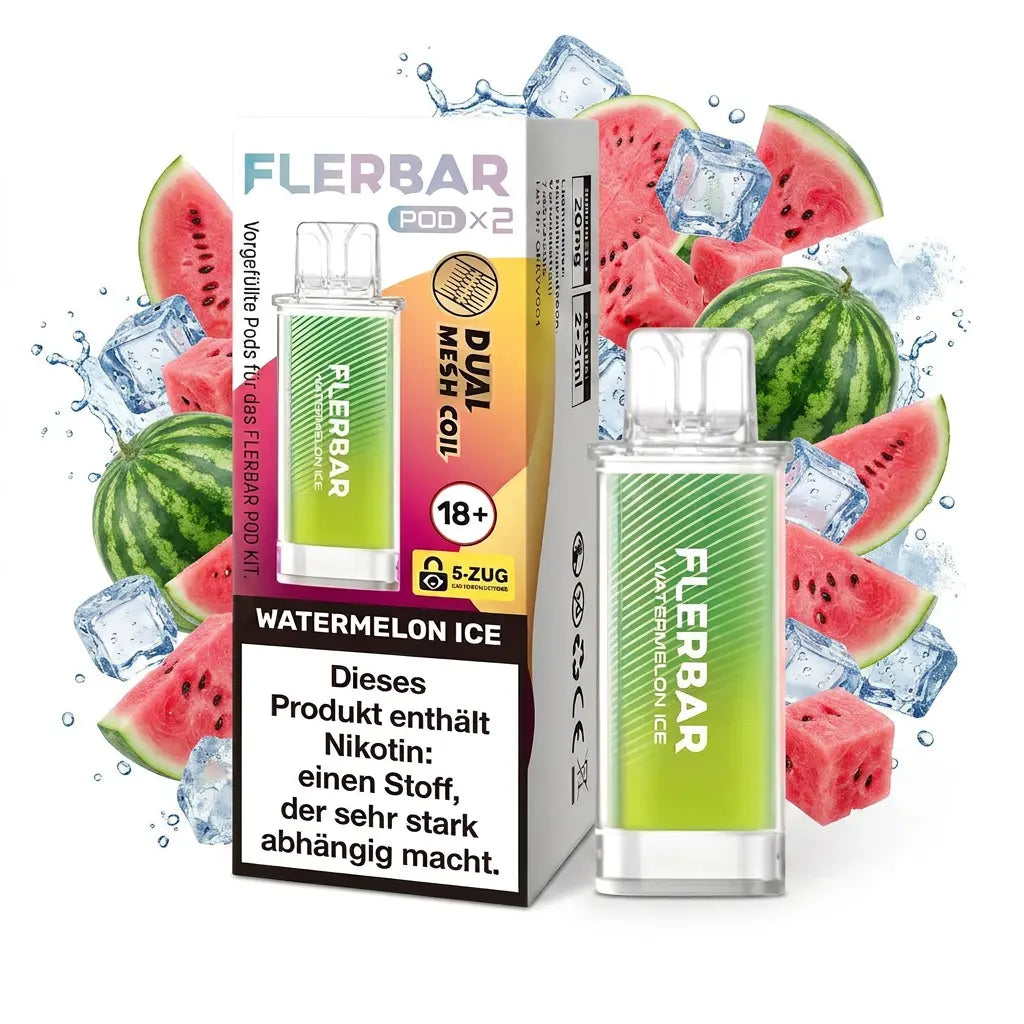 FLERBAR Pod X2 – Watermelon Ice – 20 mg/ml – 2er-Pack