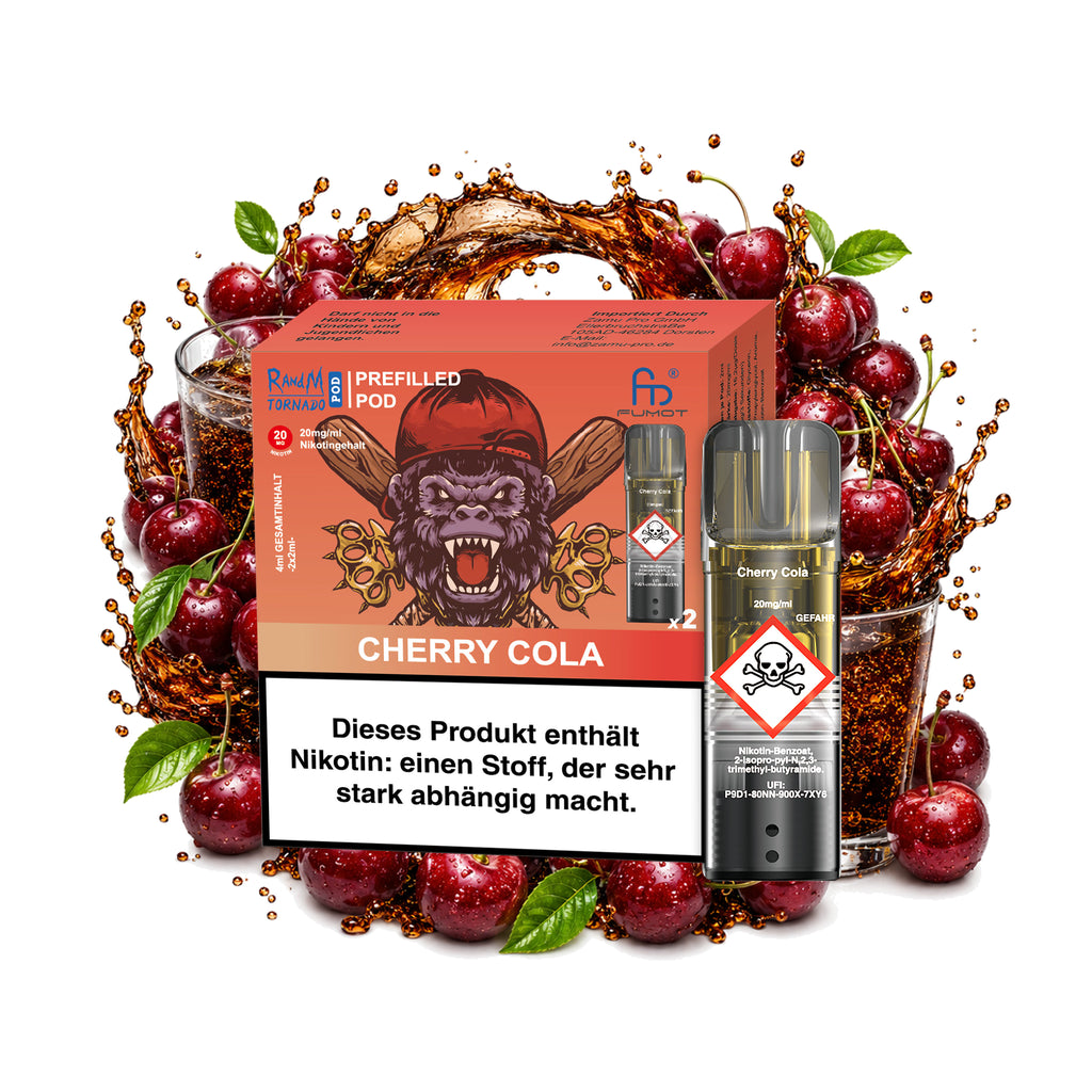 RandM Tornado Prefilled Pod – Cherry Cola – 20 mg/ml – 2er-Pack