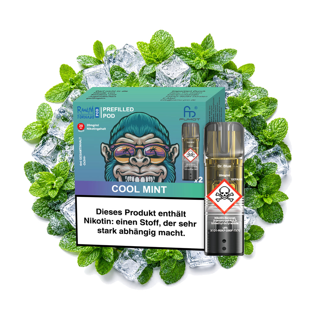 RandM Tornado Prefilled Pod – Cool Mint – 20 mg/ml – 2er-Pack