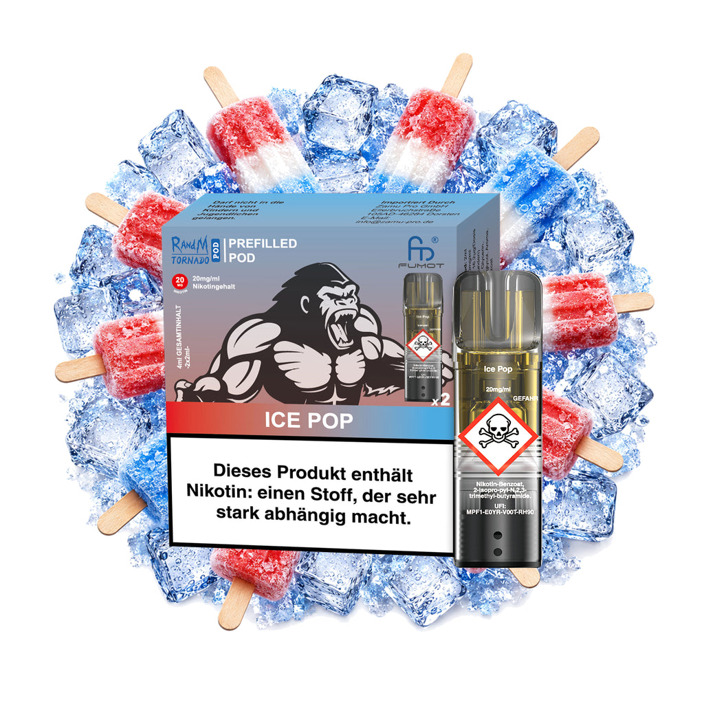 RandM Tornado Prefilled Pod – Ice Pop – 20 mg/ml – 2er-Pack