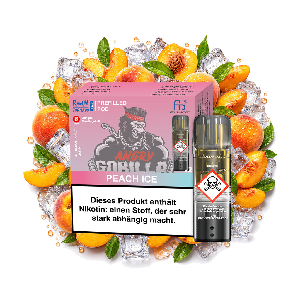 RandM Tornado Prefilled Pod – Peach Ice – 20 mg/ml – 2er-Pack