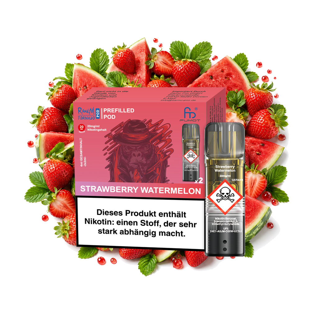 RandM Tornado Prefilled Pod – Strawberry Watermelon – 20 mg/ml – 2er-Pack