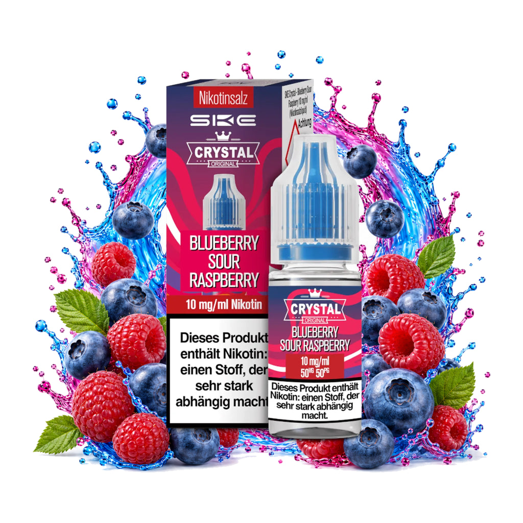 SKE Crystal Blueberry Sour Raspberry 10 mg/ml – 10 ml Nikotinsalz-Liquid