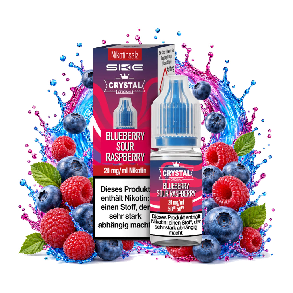 SKE Crystal Blueberry Sour Raspberry 20 mg/ml – 10 ml Nikotinsalz-Liquid