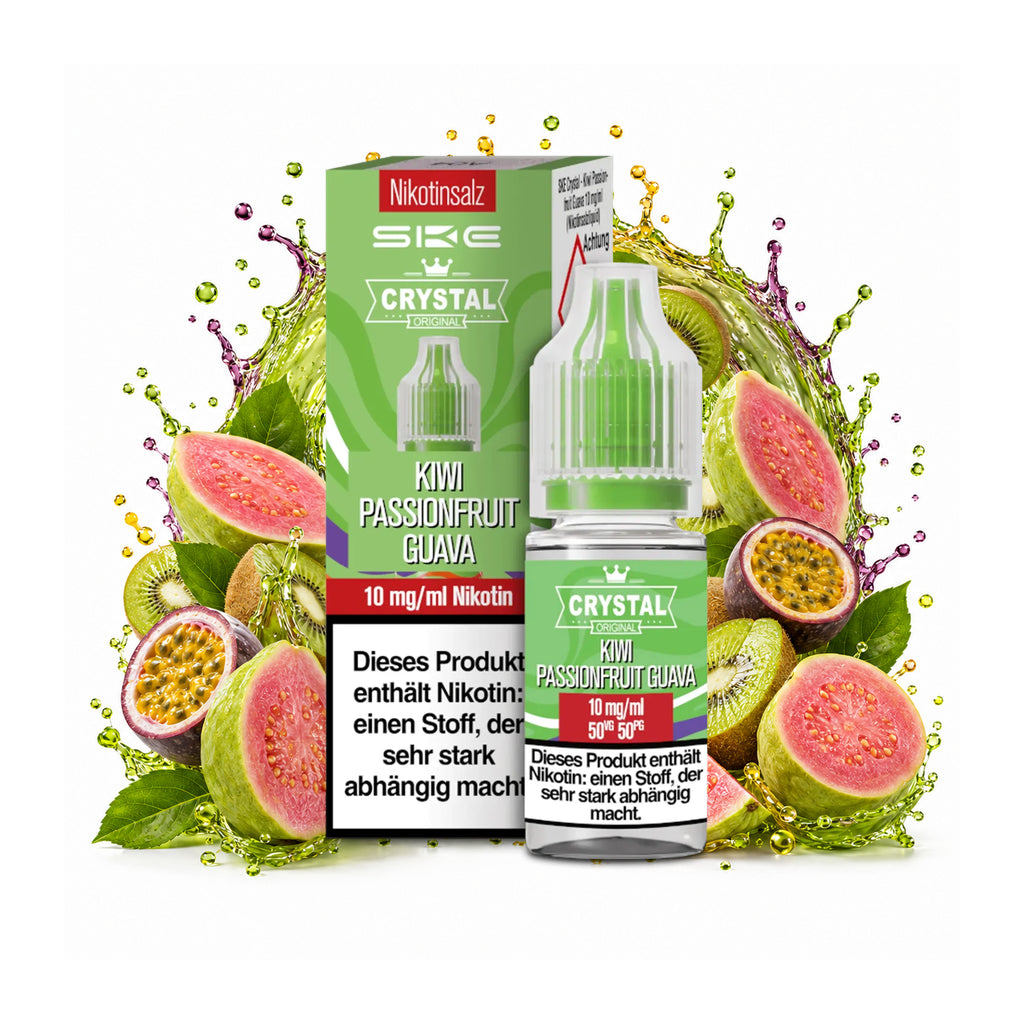 SKE Crystal Kiwi Passionfruit Guava 10 mg/ml – 10 ml Nikotinsalz-Liquid