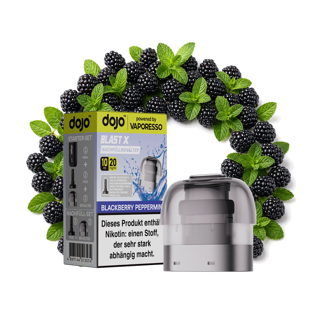 Vaporesso Dojo Blast X Nachfüllbehälter – Blackberry Peppermint – 20 mg/ml – 10 ml