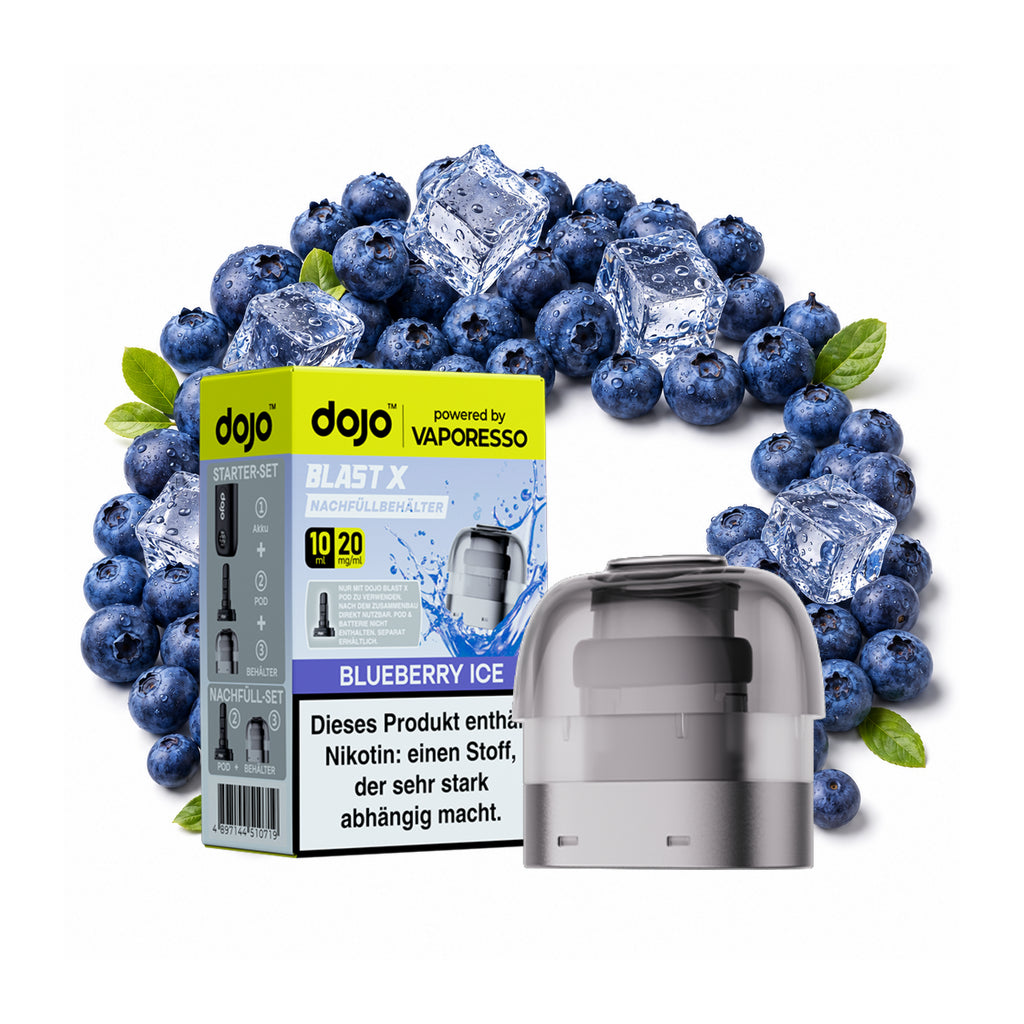 Vaporesso Dojo Blast X Nachfüllbehälter – Blueberry Ice – 20 mg/ml – 10 ml