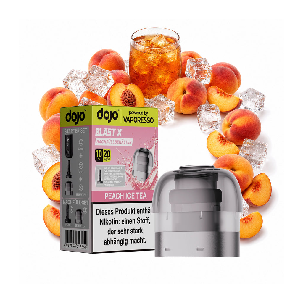 Vaporesso Dojo Blast X Nachfüllbehälter – Peach Ice Tea – 20 mg/ml – 10 ml