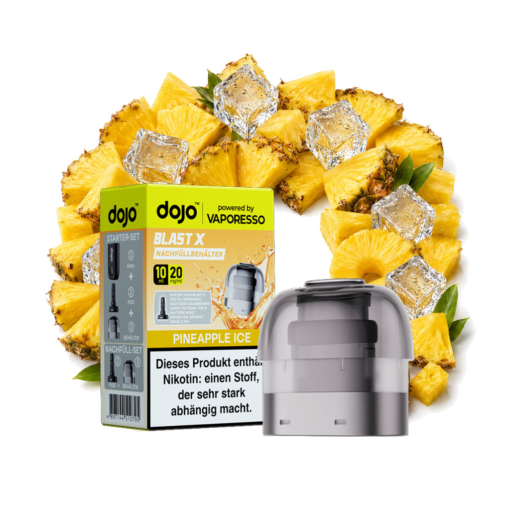 Vaporesso Dojo Blast X Nachfüllbehälter – Pineapple Ice – 20 mg/ml – 10 ml
