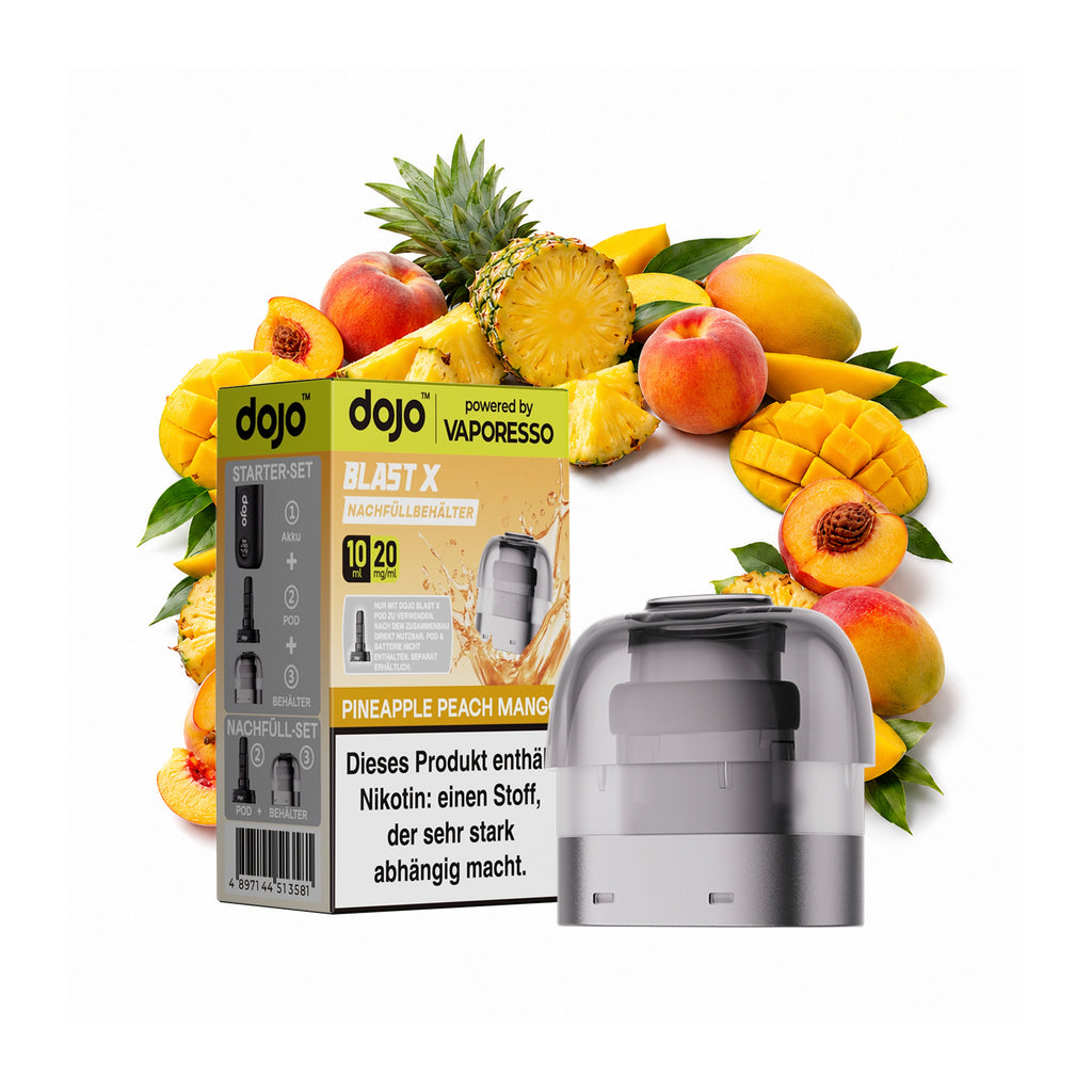 Vaporesso Dojo Blast X Nachfüllbehälter – Pineapple Peach Mango – 20 mg/ml – 10 ml