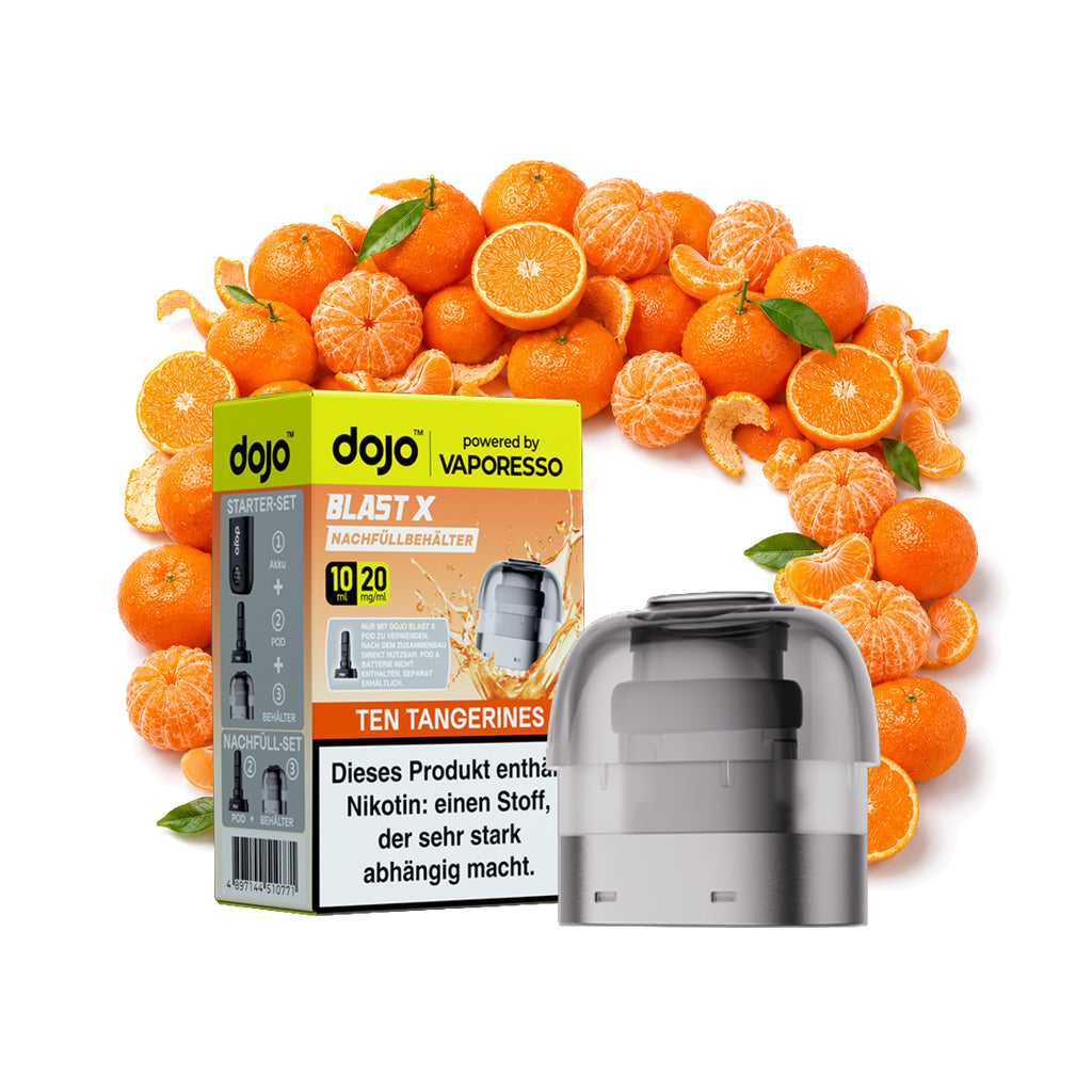 Vaporesso Dojo Blast X Nachfüllbehälter – Ten Tangerines – 20 mg/ml – 10 ml