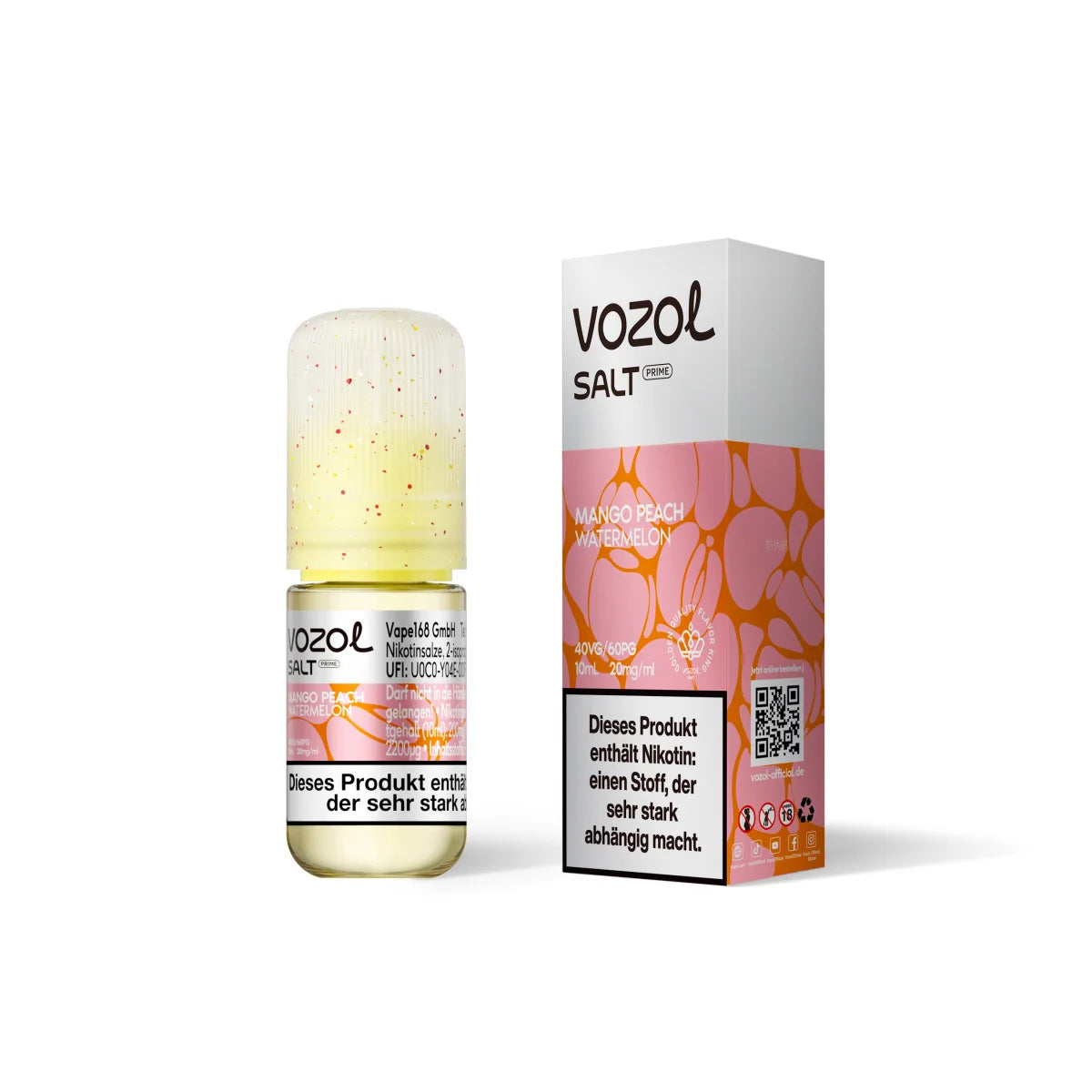 VOZOL Salt Prime Liquid – Mango Peach Watermelon – 20 mg/ml – 10 ml