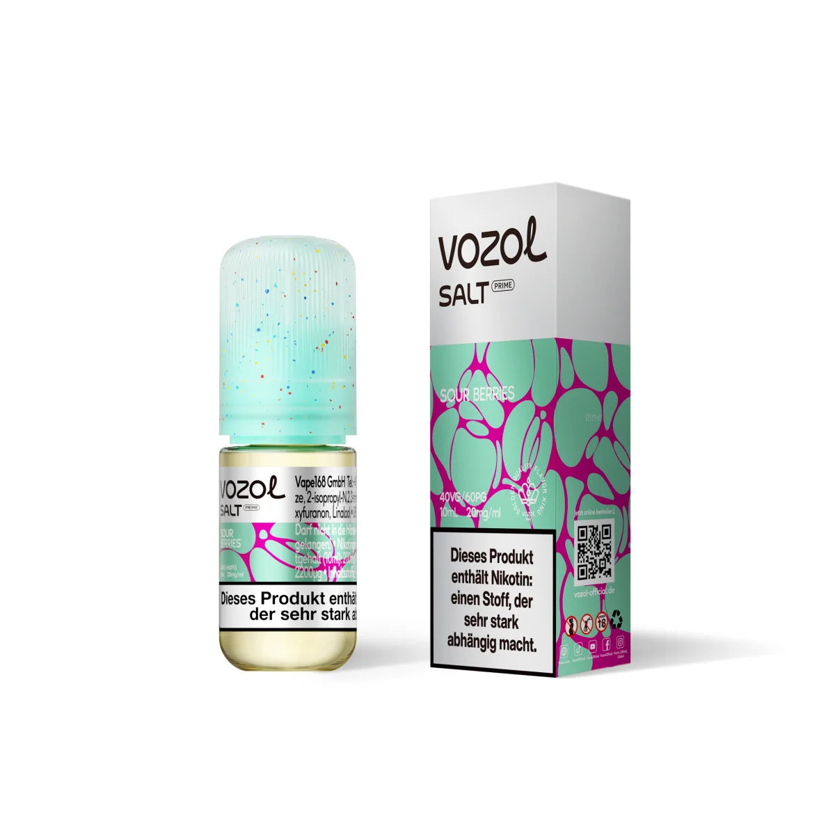 VOZOL Salt Prime Liquid – Sour Berries – 20 mg/ml – 10 ml